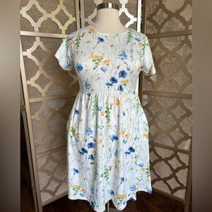 NWT | White and Floral Dress | XL